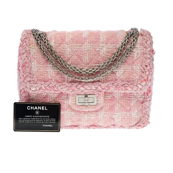 Chanel Limited Edition Pink Quilted Suede Patchwork Reissue Single