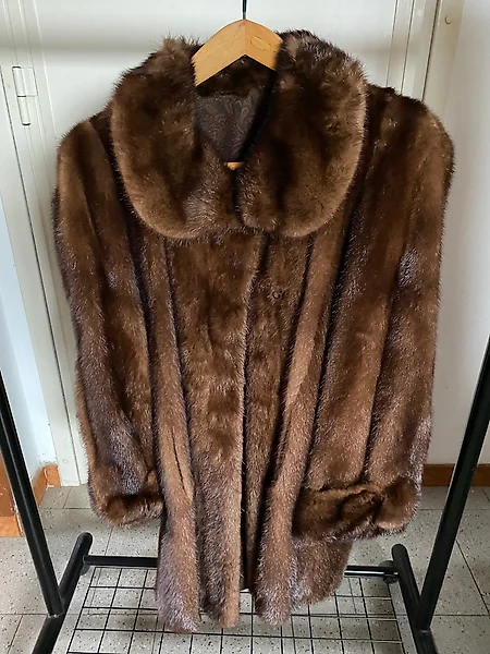 Veste marron 2025 fourrure