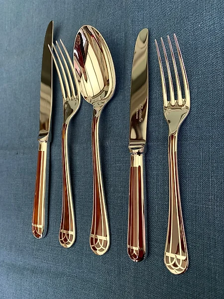 ERCUIS Silver Plate Cutlery TRIANON Pastry Fork / Forks 14.5 Cm 