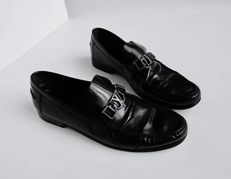Louis Vuitton - Authenticated Hockenheim Flat - Leather Black for Men, Very Good Condition