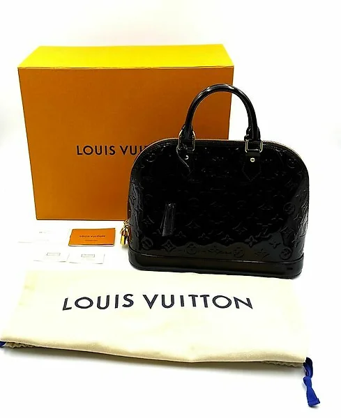 Louis Vuitton Purple Vernis Bellevue GM Leather Patent leather ref