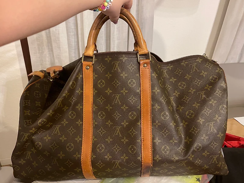 Sold at Auction: AUTHENTIC LOUIS VUITTON KEEPALL 45 TRAVEL HAND BAG  MONOGRAM MULTICOLOR