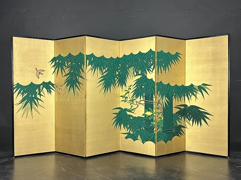Late Edo period Folding screen for Sale in Online Auctions