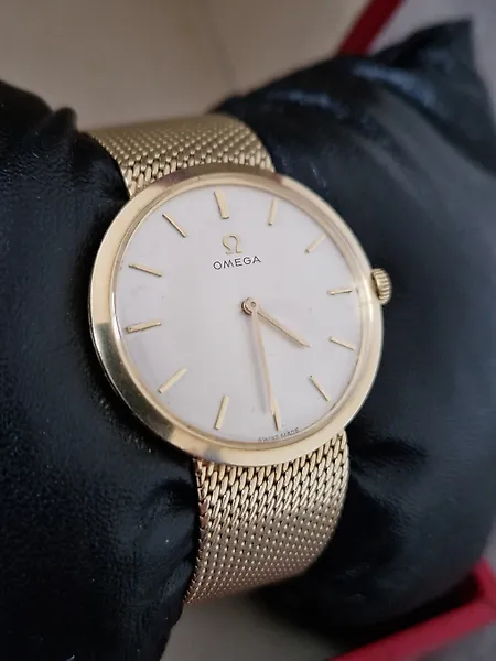 Omega - 14k Gold Integrated Mesh Bracelet - 7166 - 976 386 - Women - 1960-1969