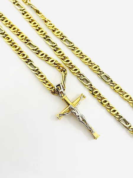 18 kt. White gold, Yellow gold - Necklace, Necklace with pendant, Pendant