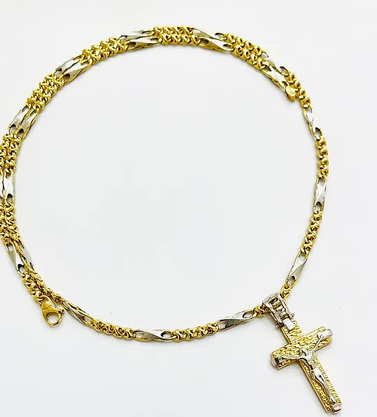 cerini - 18 kt. White gold, Yellow gold - Necklace, Necklace with pendant, Pendant