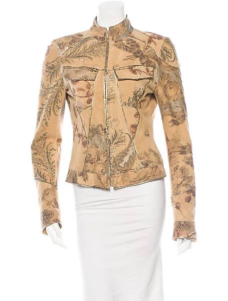 One colour Roberto Cavalli Leather jacket for Sale in Online Auctions