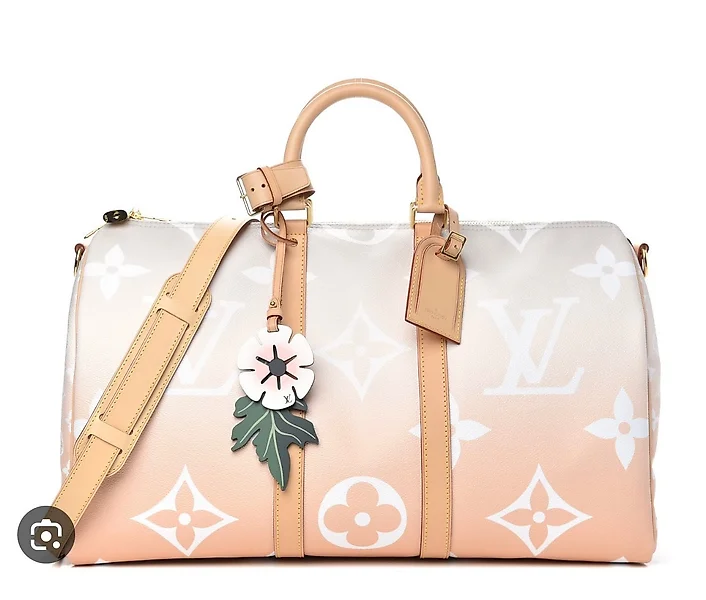 Sold at Auction: Louis Vuitton White Multicolore Monogram Keepall 45 Duffel  Bag
