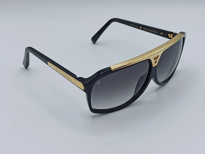 Louis Vuitton, Accessories, Louis Vuitton Vintage Black And Gold Evidence  Sunglasses Made In France