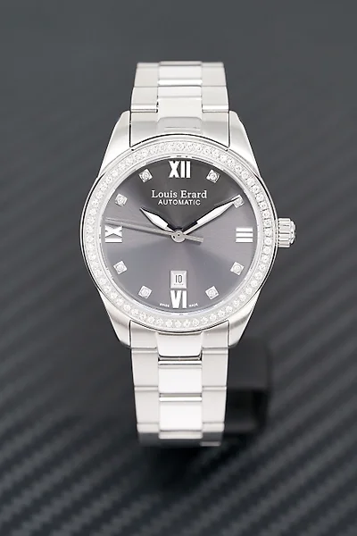 Louis Erard Heritage Black Dial 40mm Quartz Stainless Steel Men's Wristwatch