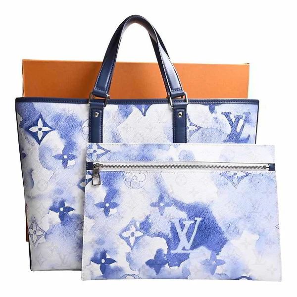 Louis Vuitton, Bags, Louis Vuitton Virgil Abloh Watercolor Blue Canvas  Giant Monogram Bag Pouch