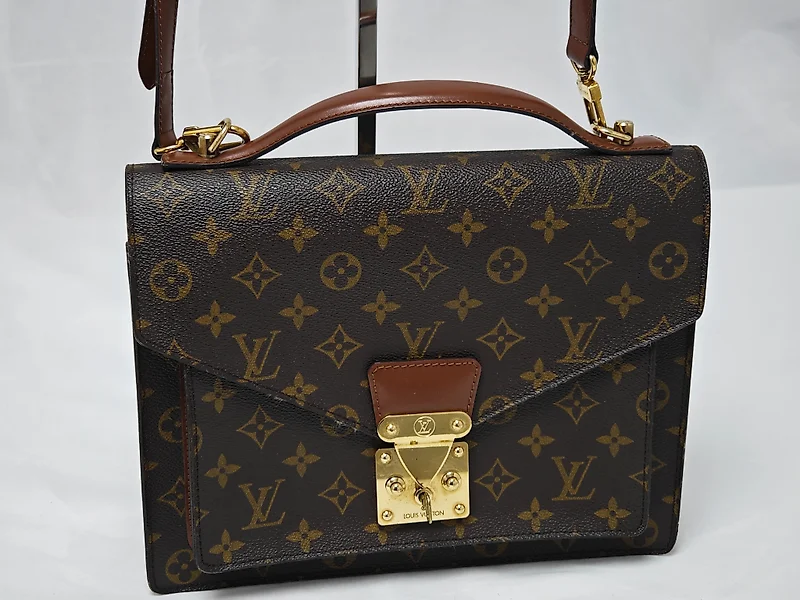 LV Louis Vuitton Brown Damier Canvas Altona GM Briefcase Bag Monogram  Vintage