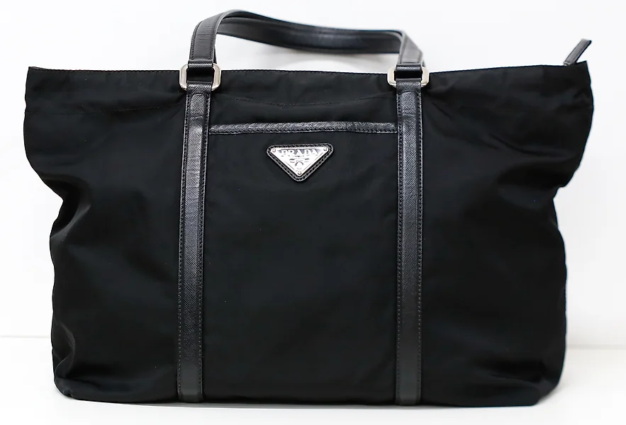 Prada - Black Nylon Tessuto Canvas Belt Waist Bag Pouch - - Catawiki