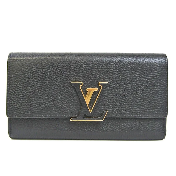 Louis Vuitton, Bags, Louis Vuitton Black Capucines Rare Taurillon Leather  Large Long Bill Wallet