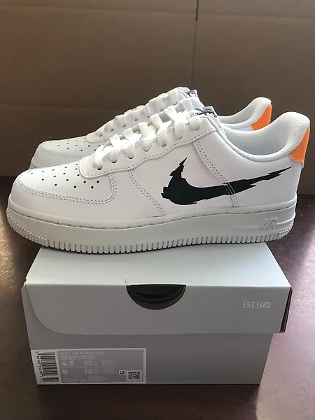 Sold at Auction: Louis Vuitton Nike Air Force 1 Low By Virgil Abloh White  Royal, new, original box and transparent storage box