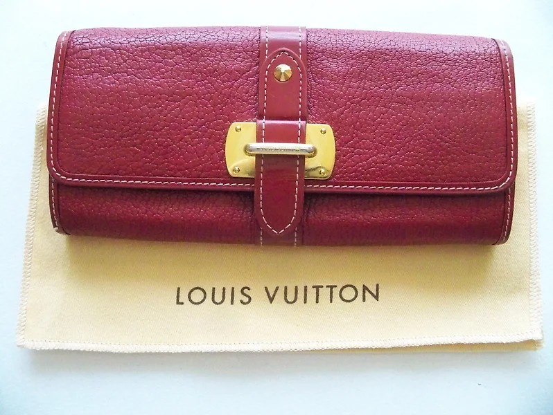Pre-owned Louis Vuitton Blue Suhali Compact Zip Wallet