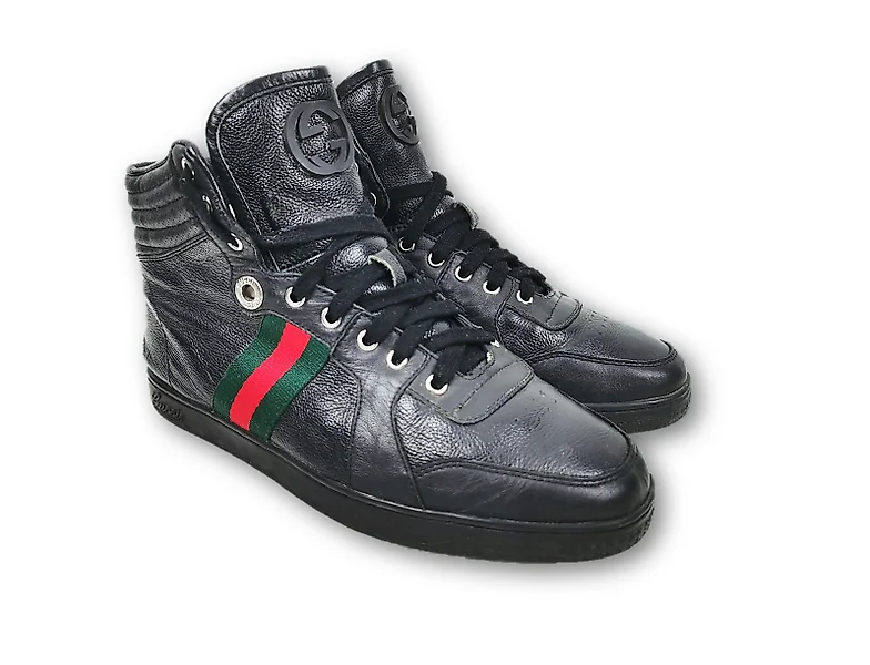 Gucci - Black GG Monogram Canvas Low Top Sneakers Size 37 - - Catawiki