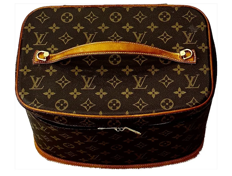 Louis Vuitton Brown Canvas & Leather Damier Ebene Box It Wrap Bracelet 17