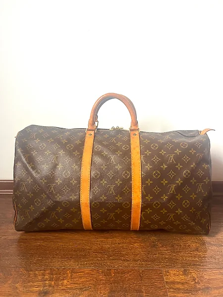 Travel bag Louis Vuitton Keepall 55 customized Fight Club by the
