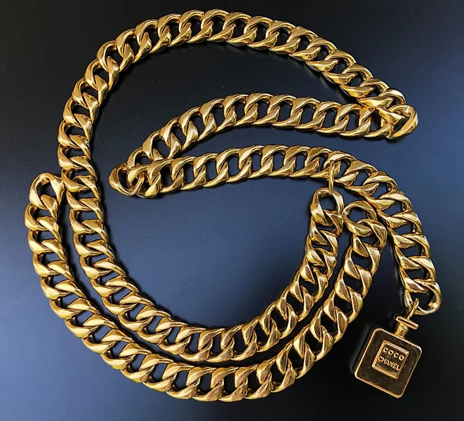 CHANEL, Accessories, Chanel Chain Belt Thick Gold Huge Cc Necklace Vintage  Iconic 9s Collectors