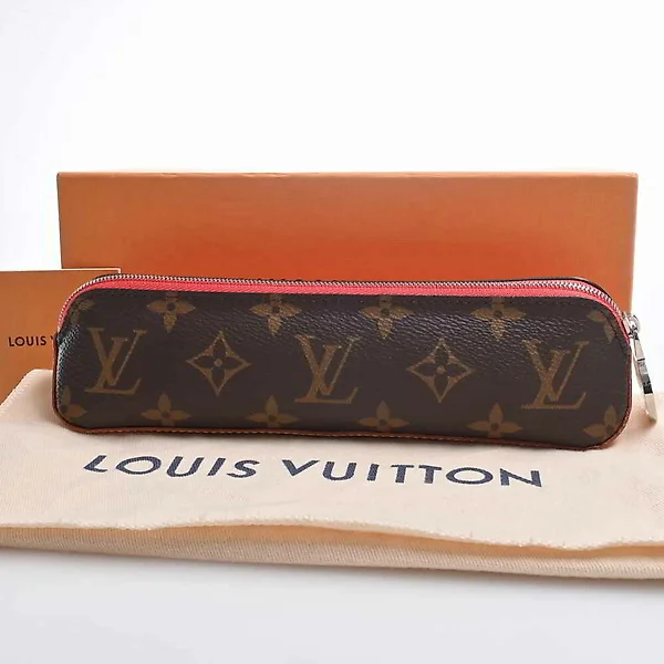 Rare Vintage LOUIS VUITTON Kisslock Glasses Case Monogram LV Red