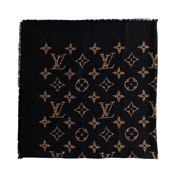 Sold at Auction: Louis Brown, Louis Vuitton - Scarf - Cashmere - Black &  Grey - Giant Monogram LV Print