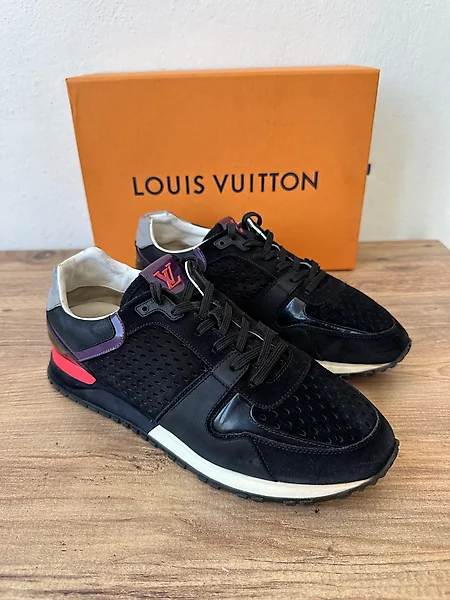 Louis Vuitton, Shoes, Louis Vuitton Black Logo Monogram Rabbit Fur High  Top Sneaker Boots Size 7