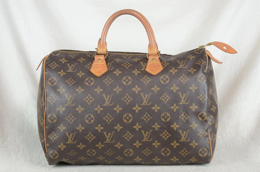 Louis Vuitton Bag Charm Speedy Monogram Brown in Cowhide Leather