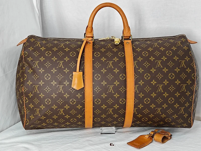 Gorgeous Authentic Louis Vuitton Macassar Monogram Keepall 45 B Duffle Bag