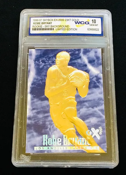1996/97 Skybox Kobe Bryant Rookie - 23KT Gold Card - Limited Edition - WCG 10 - 1 Graded card