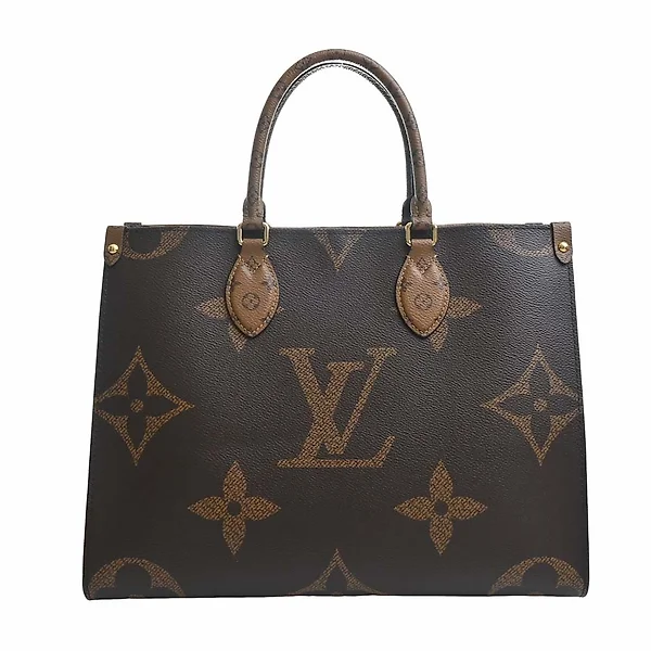 Louis Vuitton Monogram On-the-go GM 2way Handbag, Brown, PVC Coated Canvas