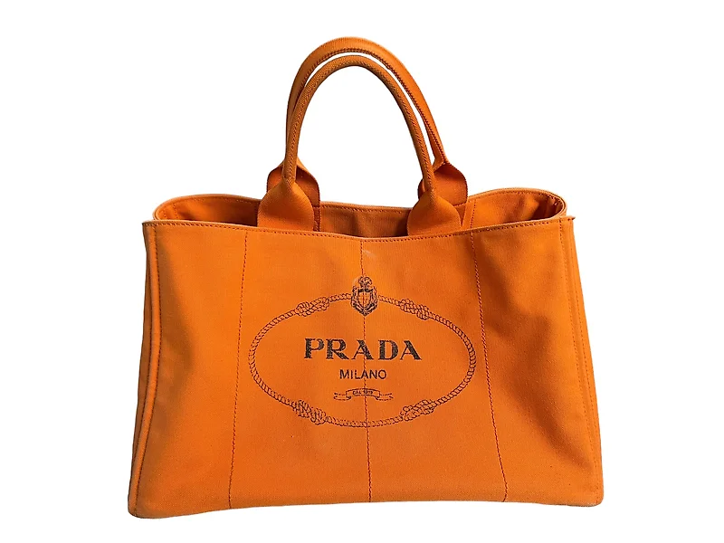 Sold at Auction: Prada Orange Tessuto+Saffiano Satchel