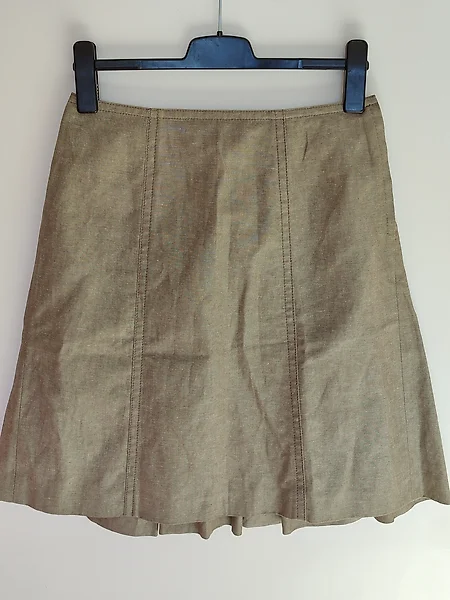 Louis Vuitton Leather Trim Graphic Tweed Mini Skirt BLACK. Size 38