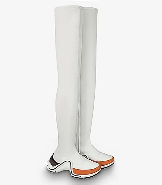 Louis Vuitton Thigh High Archlight Boot Sneaker White Orange EU 37