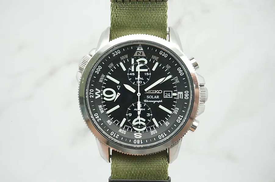 Seiko clearance solar chronograaf