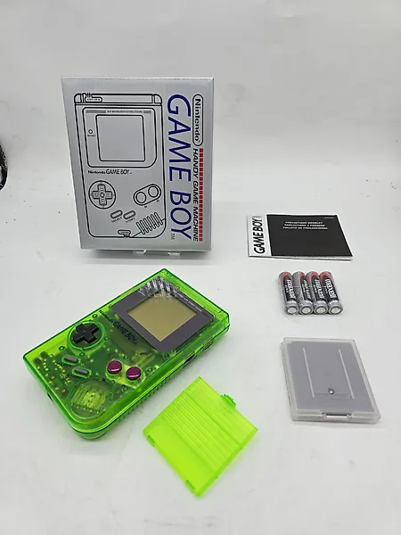 Nintendo - Gameboy Classic - transparent green - Video game console + games - With reprobox