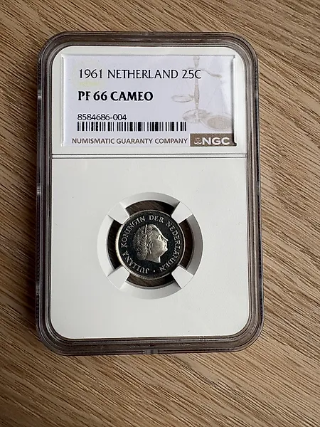 Netherlands. 25 Cents 1961 PROOF