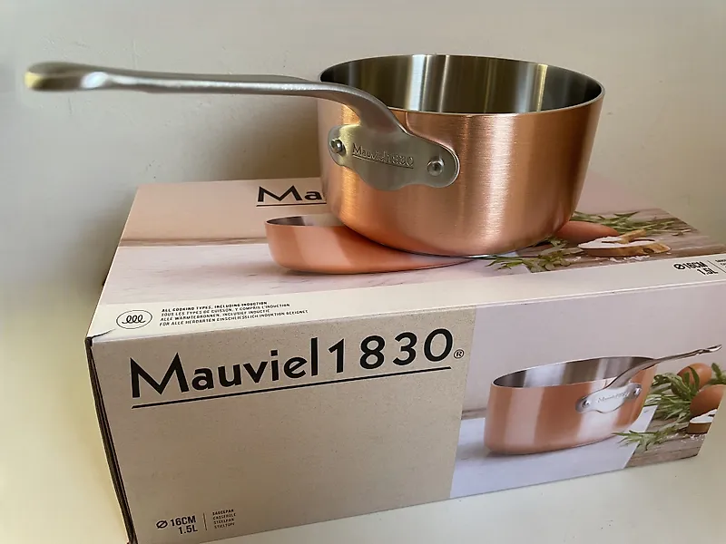 Mauviel - Casserole dish -  Mauviel 1830 Casserole 16 cm - Copper, Steel (stainless)
