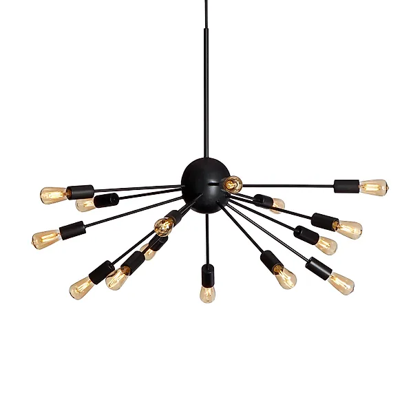 Herstal - Herstal Group - Hanging lamp - "MIR" Dimmable Chandelier - Including Bulbs - Metal - Retired Model - NO RP