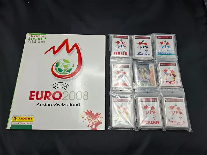 Panini Euro 2008 Cristiano Ronaldo, Zlatan Ibrahimović Empty album + complete loose sticker set - Mint (M)
