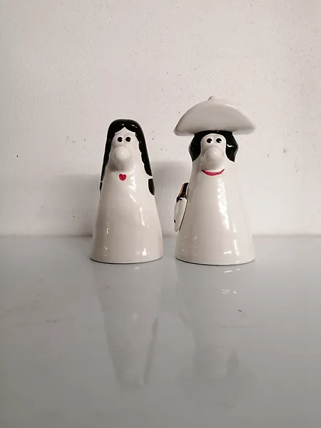 Armando Testa - Insegna Pubblicitaria Lavazza - Ceramica  - Toy furniture Caballero e Carmencita - Italy