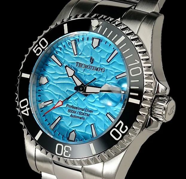 Tecnotempo - Automatic Professional Diver 500M / 50ATM  - sky blue dial- - No reserve price - TT.500.WT2 - Men -