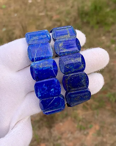 No Reserve Price Lapis Lazuli Handmade Bracelets A Quality Blue Color Bracelets- 124 g - (2)