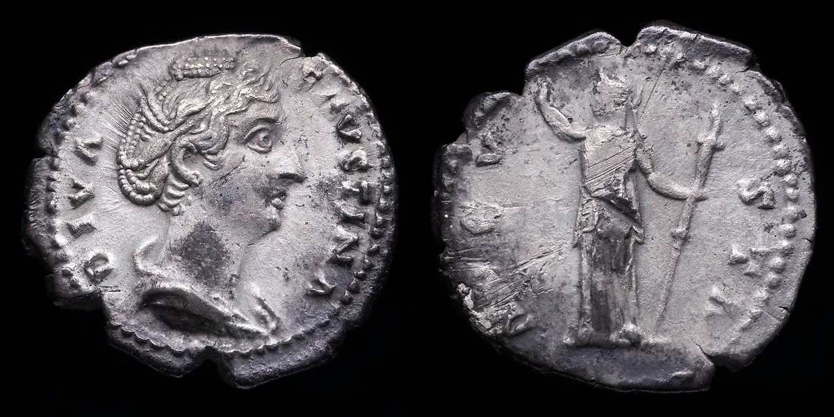 Roman Empire. Diva Faustina. Denarius AVGVSTA  (No reserve price)