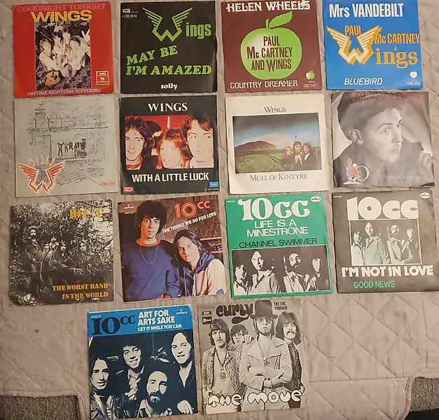 Wings, Paul McCartney, 10cc, The Move - 14 x 7" 45RPM - 45 RPM 7" single - 1987