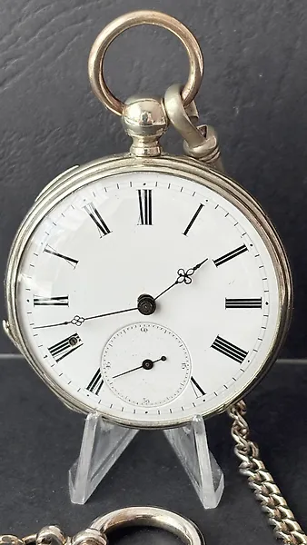Zylinder Taschenuhr 1870 - Taschenuhr (RT) mit Schlüsselaufzug - 90067 - 1850-1900