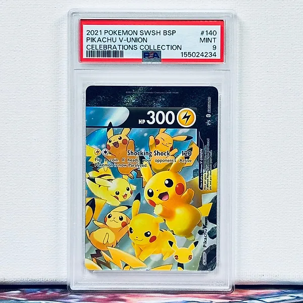Pokémon Graded card - Pikachu V-Union #140 2021 POKEMON SWSH BSP CELEBRATIONS COLLECTION - Pokémon - PSA 9