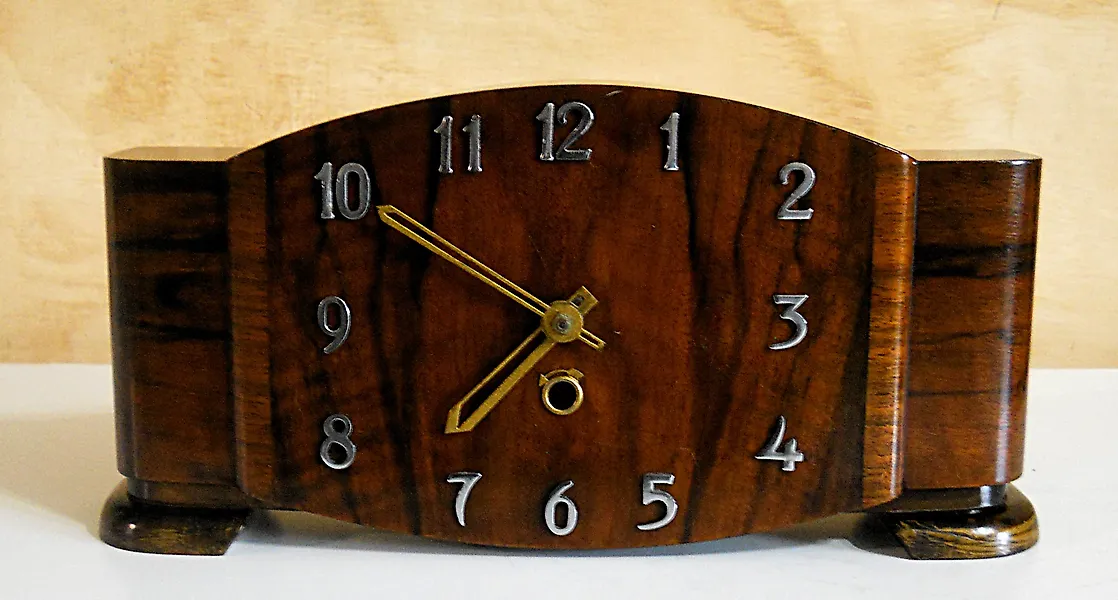 Pendulum clock - FMS -  Art Deco Wood, Brass - 1930-1940 - Friedrich Mauthe Gmbh
