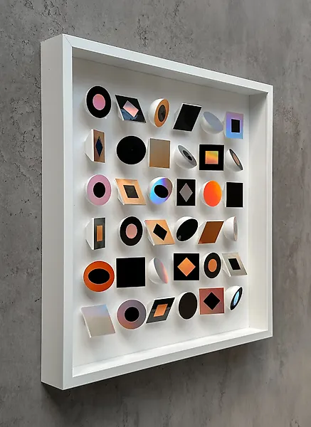 Pilari Helsinki - Relief, Albedo III. (XL) - Holographic Relief - 50 cm - Paper, Plastic, Wood - 2026