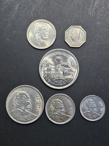 Egypt. 1933/1976 Lot 6x Silbermünzen  (No reserve price)